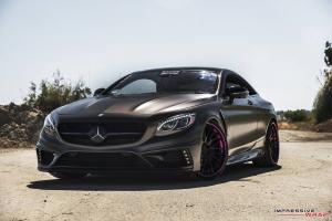 Mercedes-Benz S550 Coupe in Satin Pearl Nero by Impressive Wrap '2016